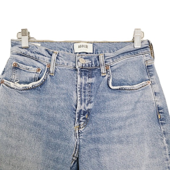 Agolde Straight Leg Jeans in Light Blue Wash - Picture 3 of 13